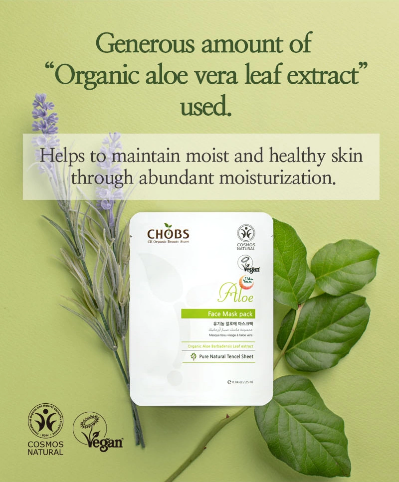 Mască Organică de Față cu Aloe CHOBS