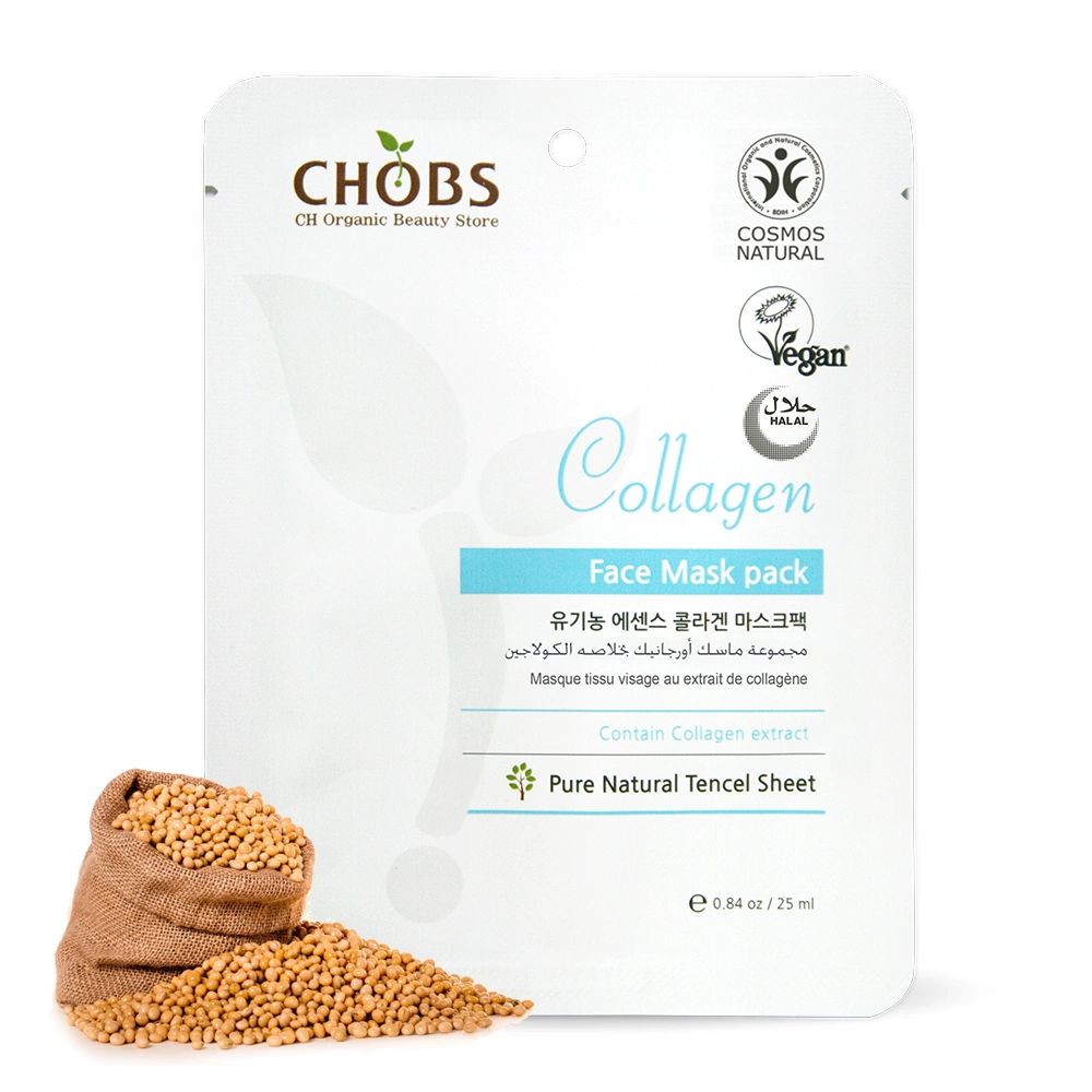 Mască Organică de Față cu Colagen CHOBS