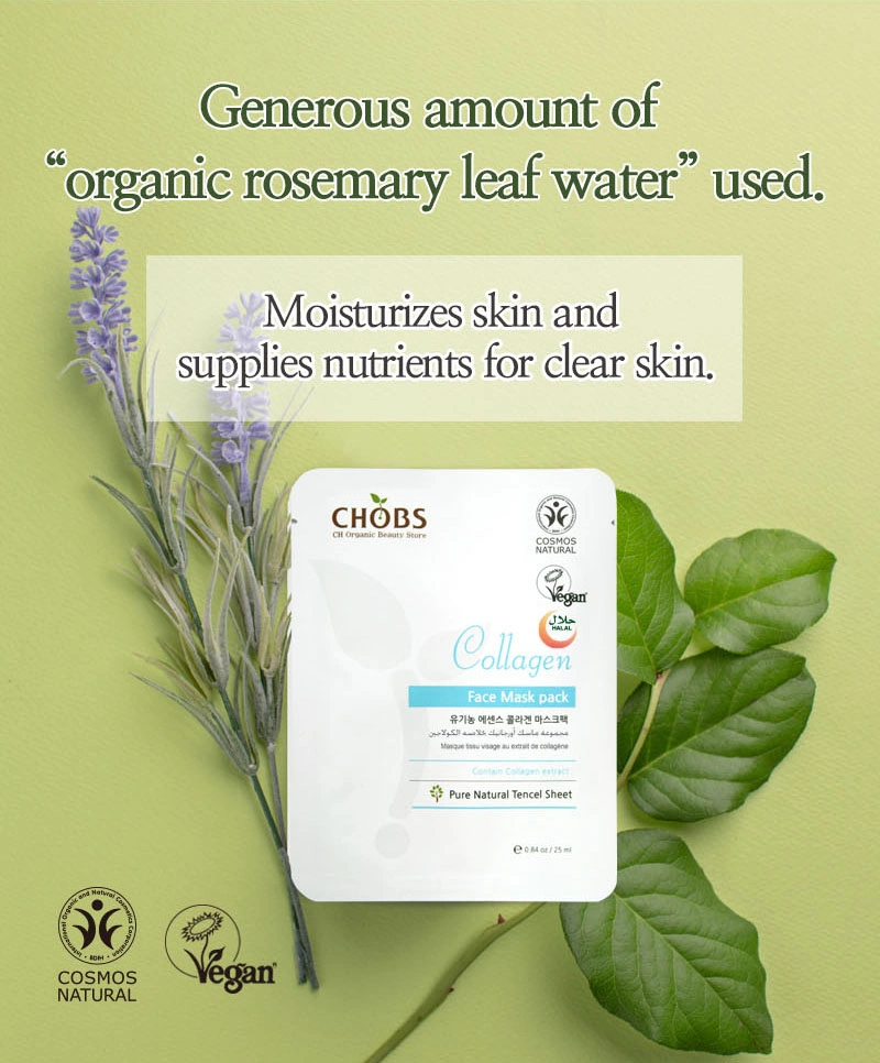 Mască Organică de Față cu Colagen CHOBS