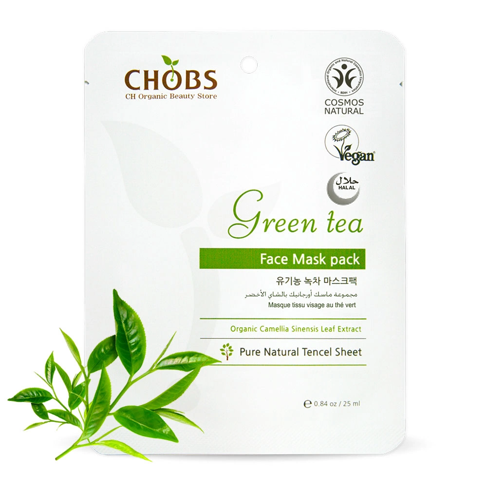Mască Organică de Față cu Ceai Verde CHOBS