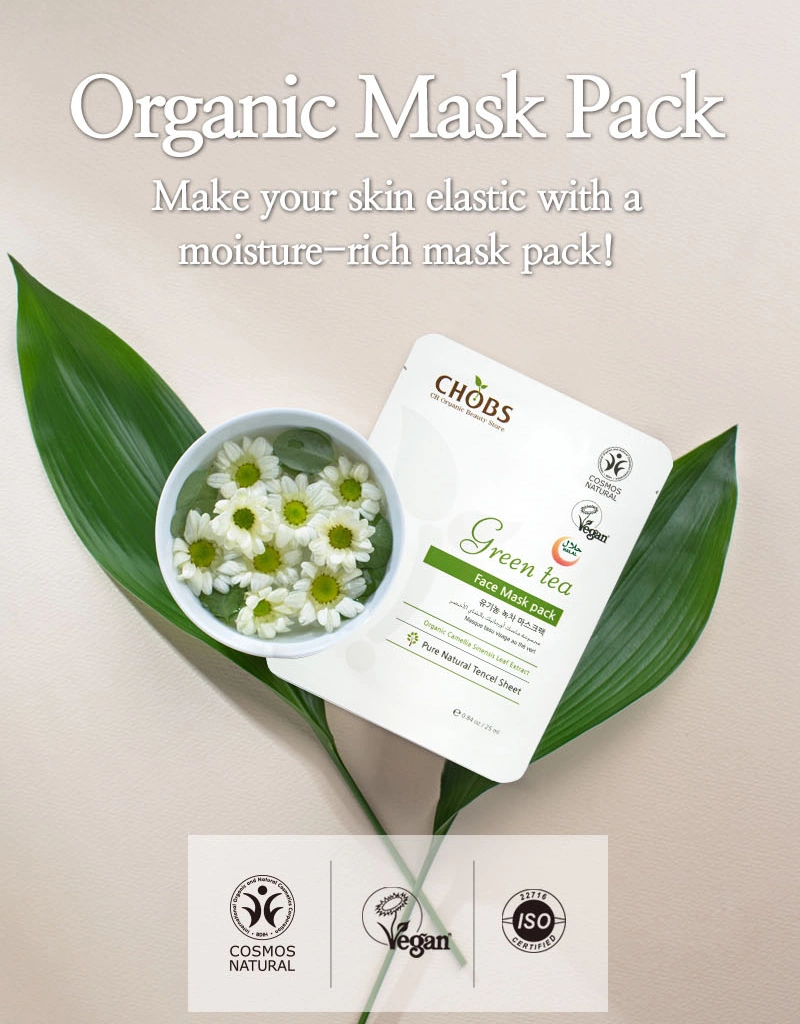 Mască Organică de Față cu Ceai Verde CHOBS