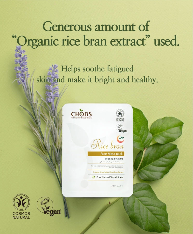 Mască Organică de Față cu Tărâțe de Orez CHOBS